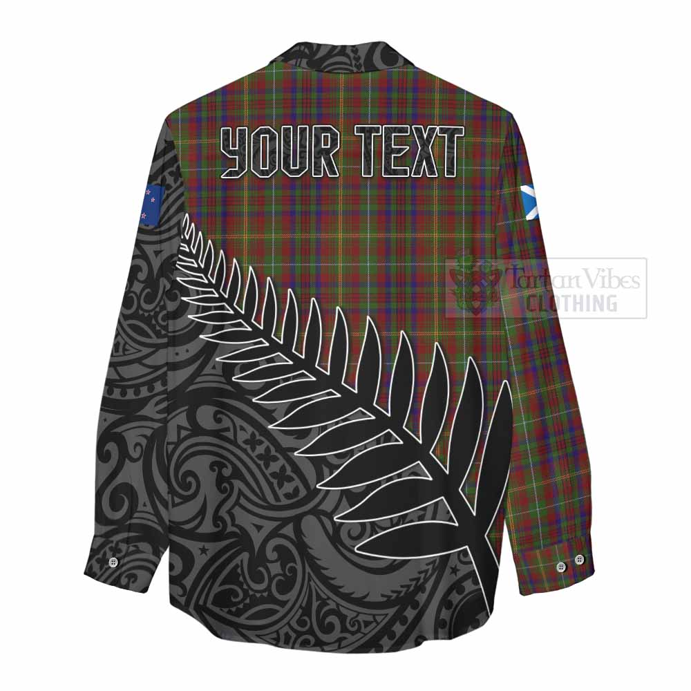 MacMaster (McMaster) Crest Tartan Women's Casual Shirt with New Zealand Silver Fern Half Style - Tartan Vibes Clothing
