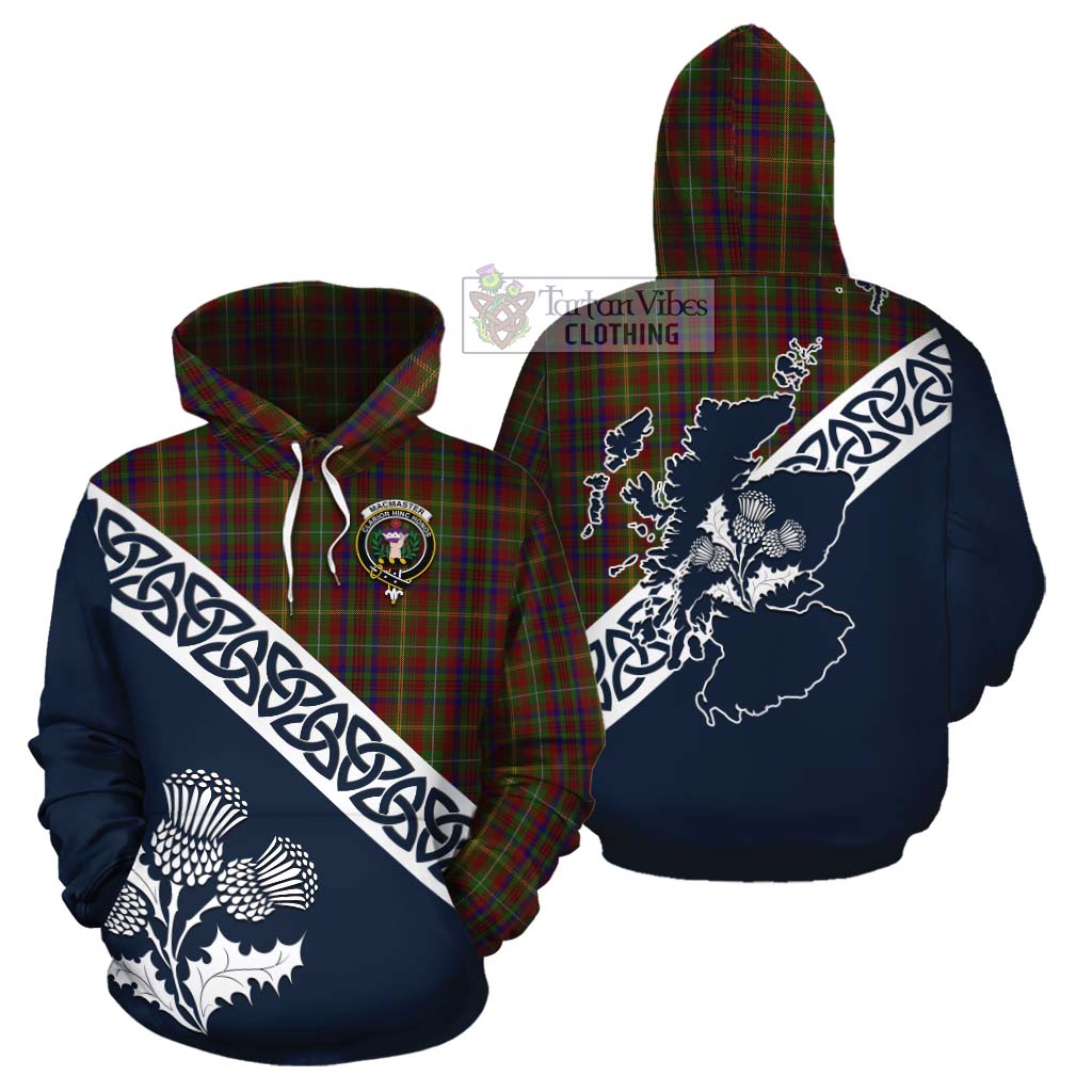 MacMaster (McMaster) Tartan Cotton Hoodie Featuring Thistle and Scotland Map Zip Hoodie - Tartan Vibes Clothing