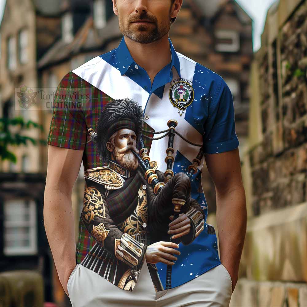 MacMaster (McMaster) Tartan Hawaiian Shirt with Family Crest Scottish Bagpiper Vibes - Tartan Vibes Clothing