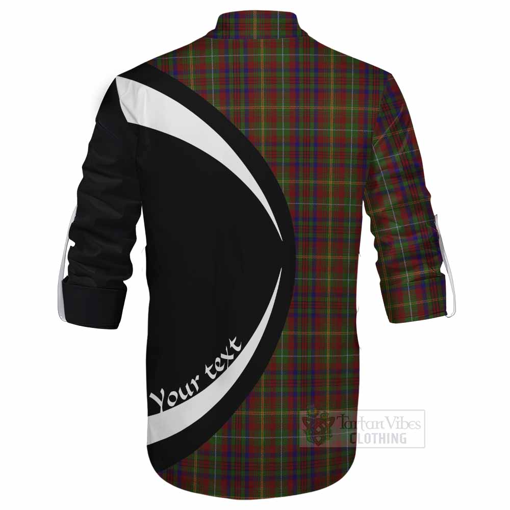 MacMaster (McMaster) Tartan Ghillie Kilt Shirt with Family Crest Circle Style - Tartan Vibes Clothing