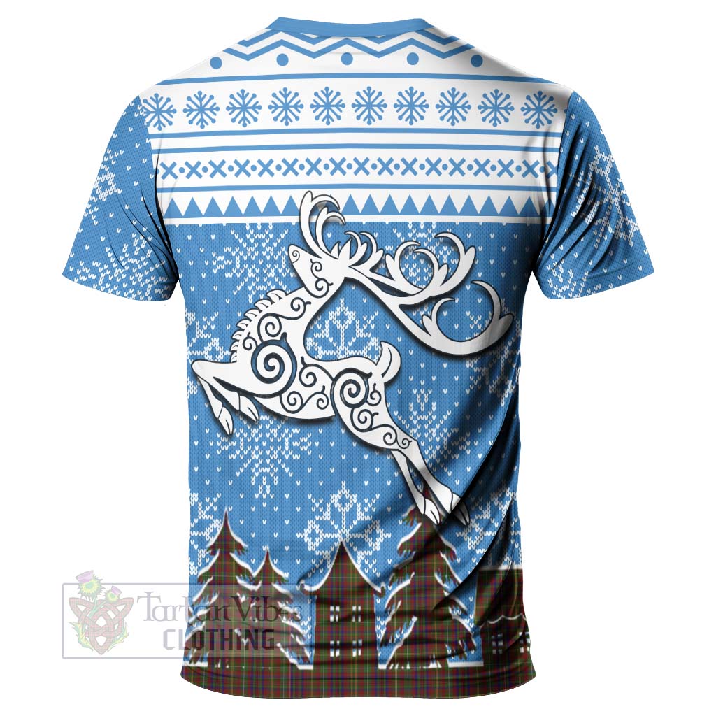 MacMaster (McMaster) Clan Christmas T-Shirt Celtic Reindeer Style - Tartan Vibes Clothing