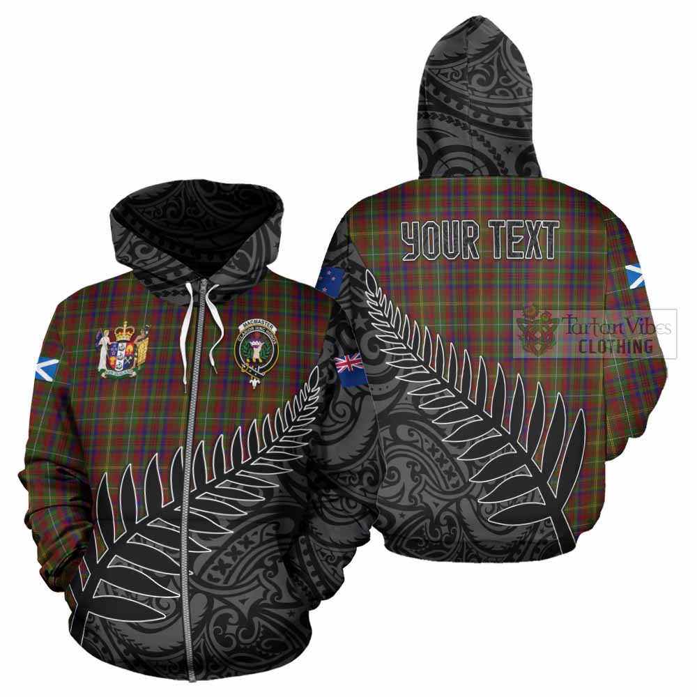 MacMaster (McMaster) Crest Tartan Hoodie with New Zealand Silver Fern Half Style - Tartan Vibes Clothing