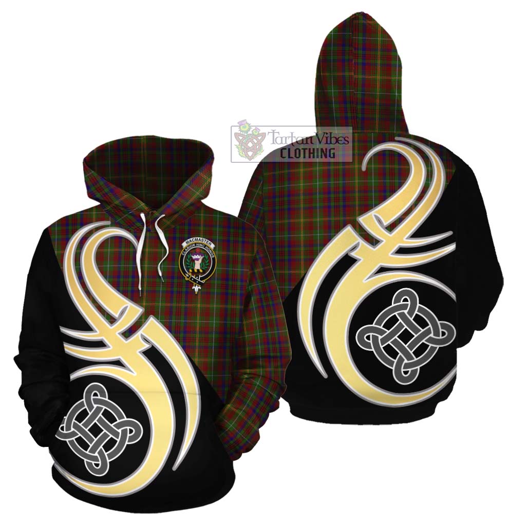 MacMaster (McMaster) Tartan Cotton Hoodie with Family Crest and Celtic Symbol Style Zip Hoodie - Tartan Vibes Clothing