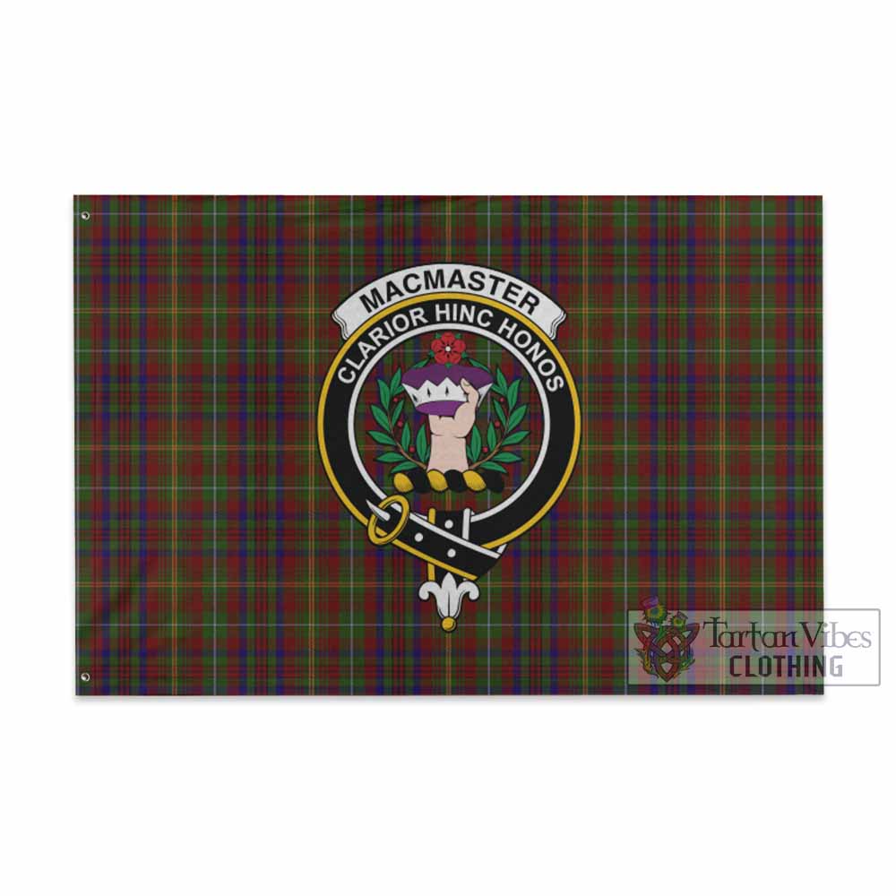 Tartan Vibes Clothing MacMaster (McMaster) Tartan House Flag with Family Crest