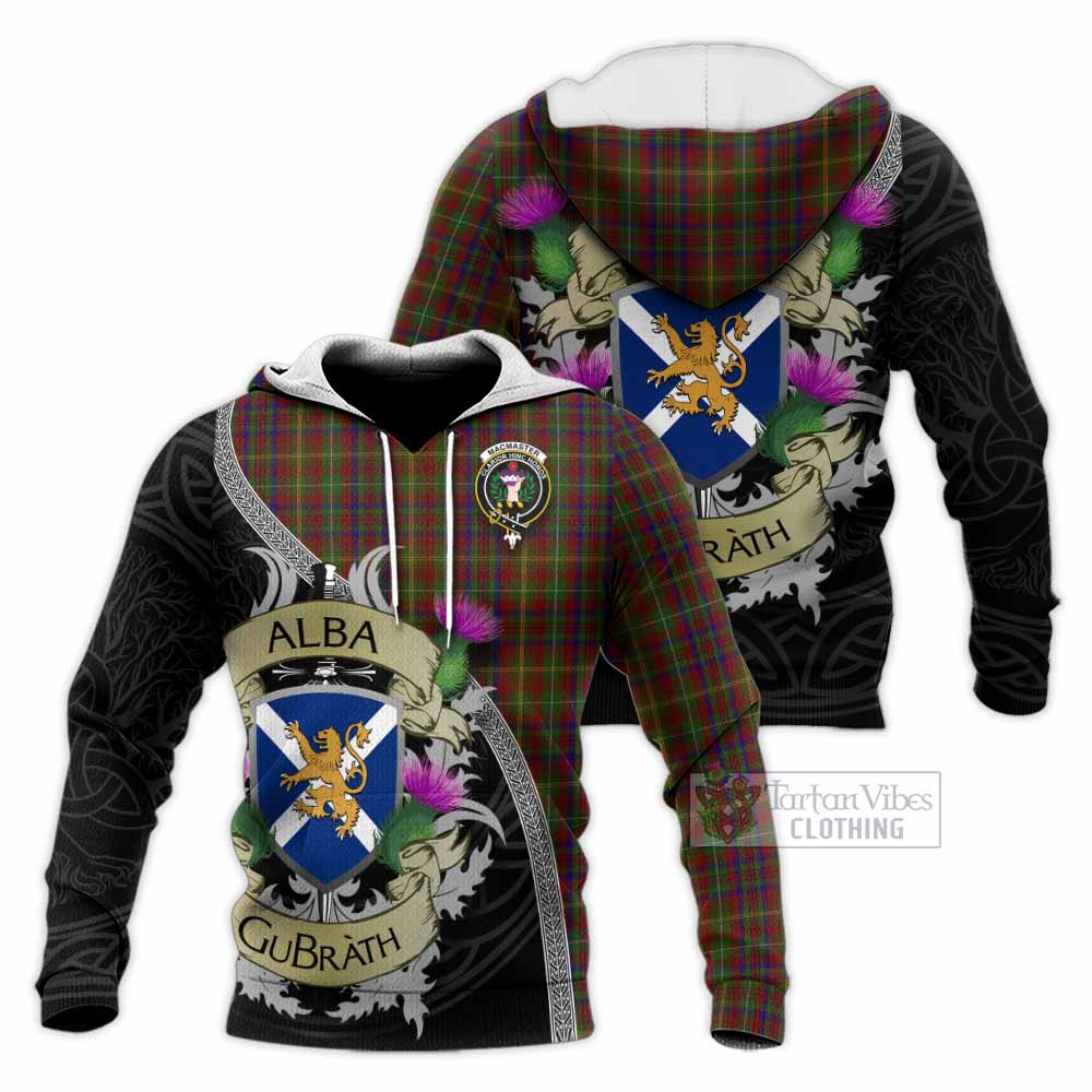MacMaster (McMaster) Tartan Family Crest Knitted Hoodie Lion Rampant Royal Thistle Shield Celtic Inspired - Tartan Vibes Clothing