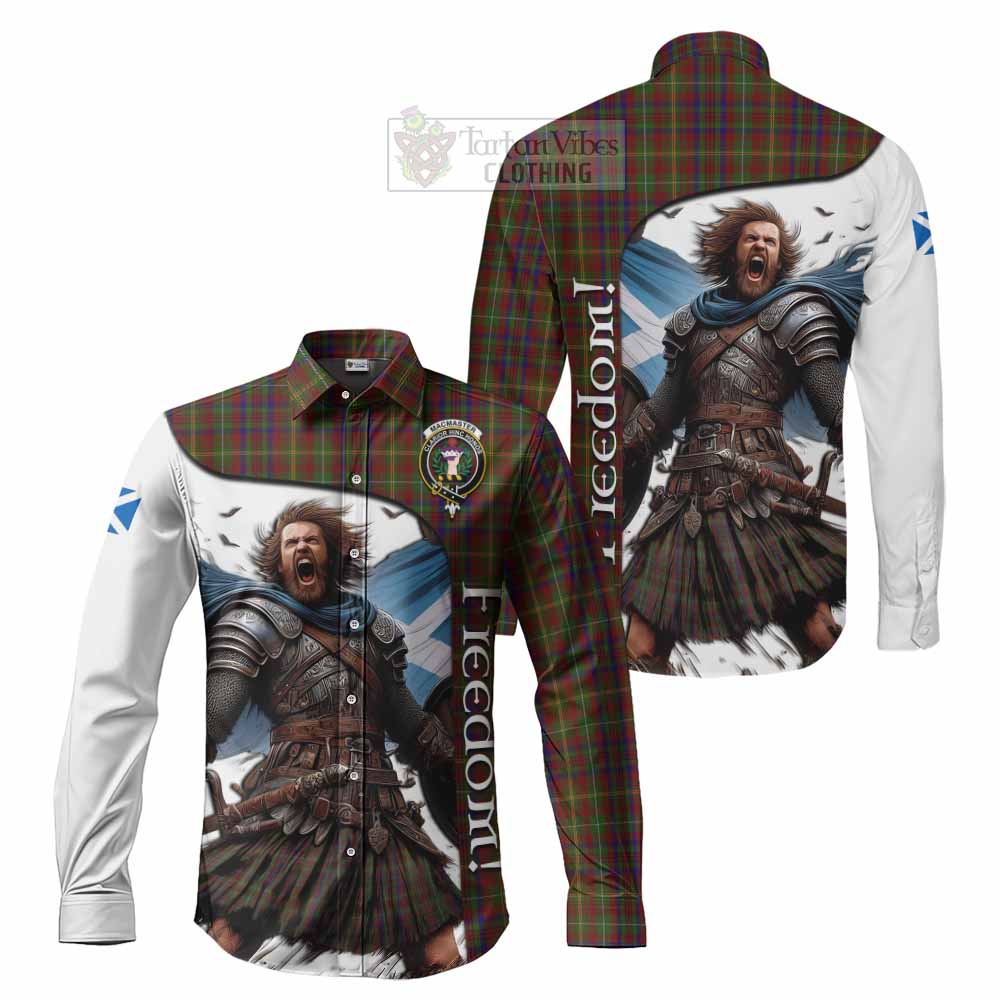 MacMaster (McMaster) Crest Tartan Long Sleeve Button Shirt Inspired by the Freedom of Scottish Warrior - Tartan Vibes Clothing