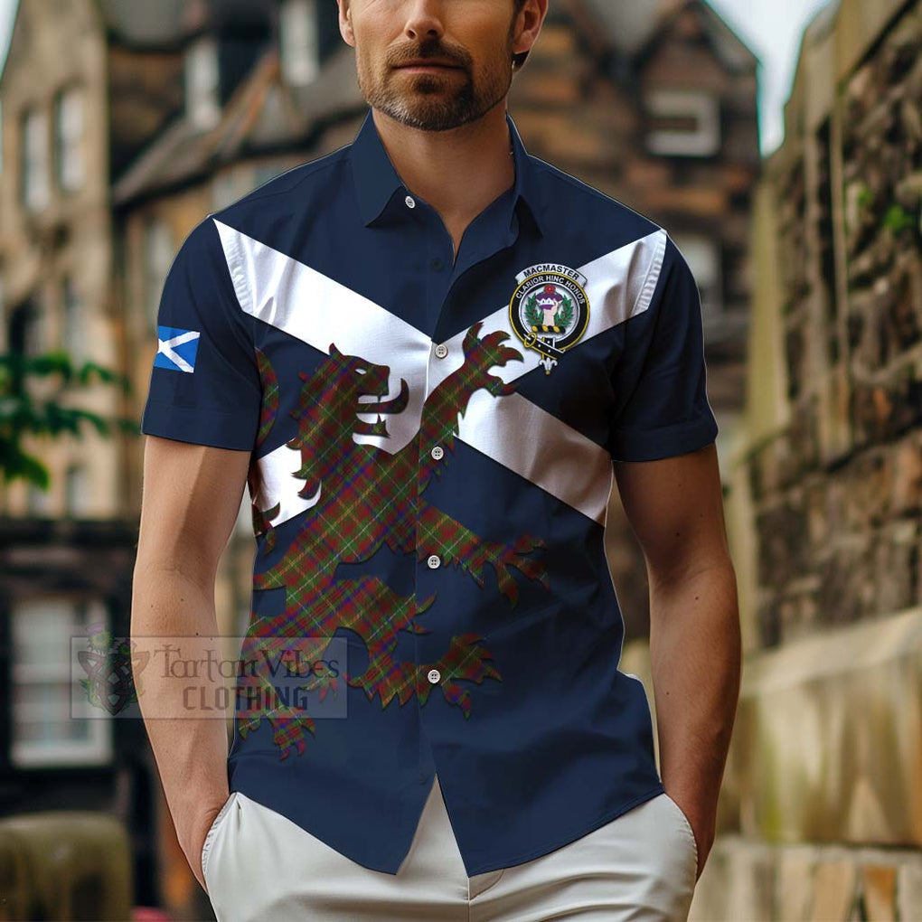 MacMaster (McMaster) Tartan Lion Rampant Hawaiian Shirt Proudly Display Your Heritage with Alba Gu Brath and Clan Name - Tartan Vibes Clothing
