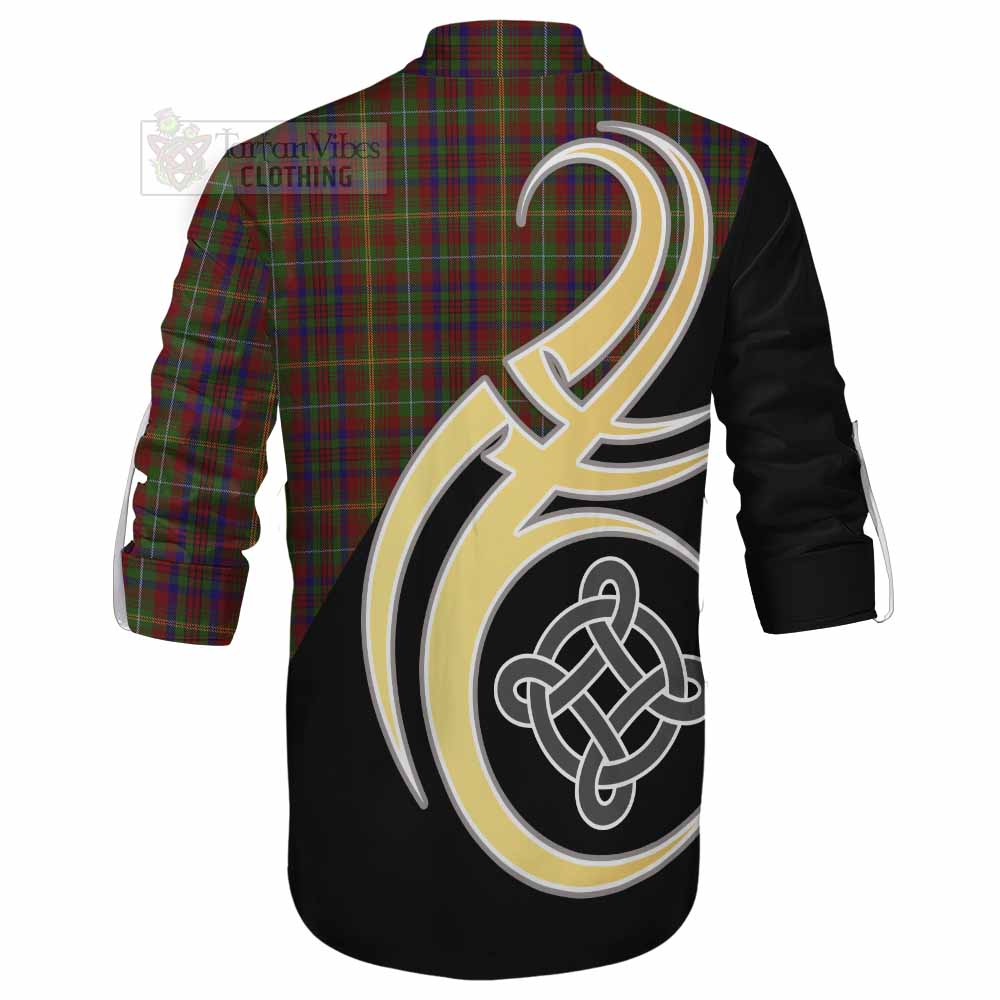 MacMaster (McMaster) Tartan Ghillie Kilt Shirt with Family Crest and Celtic Symbol Style - Tartan Vibes Clothing