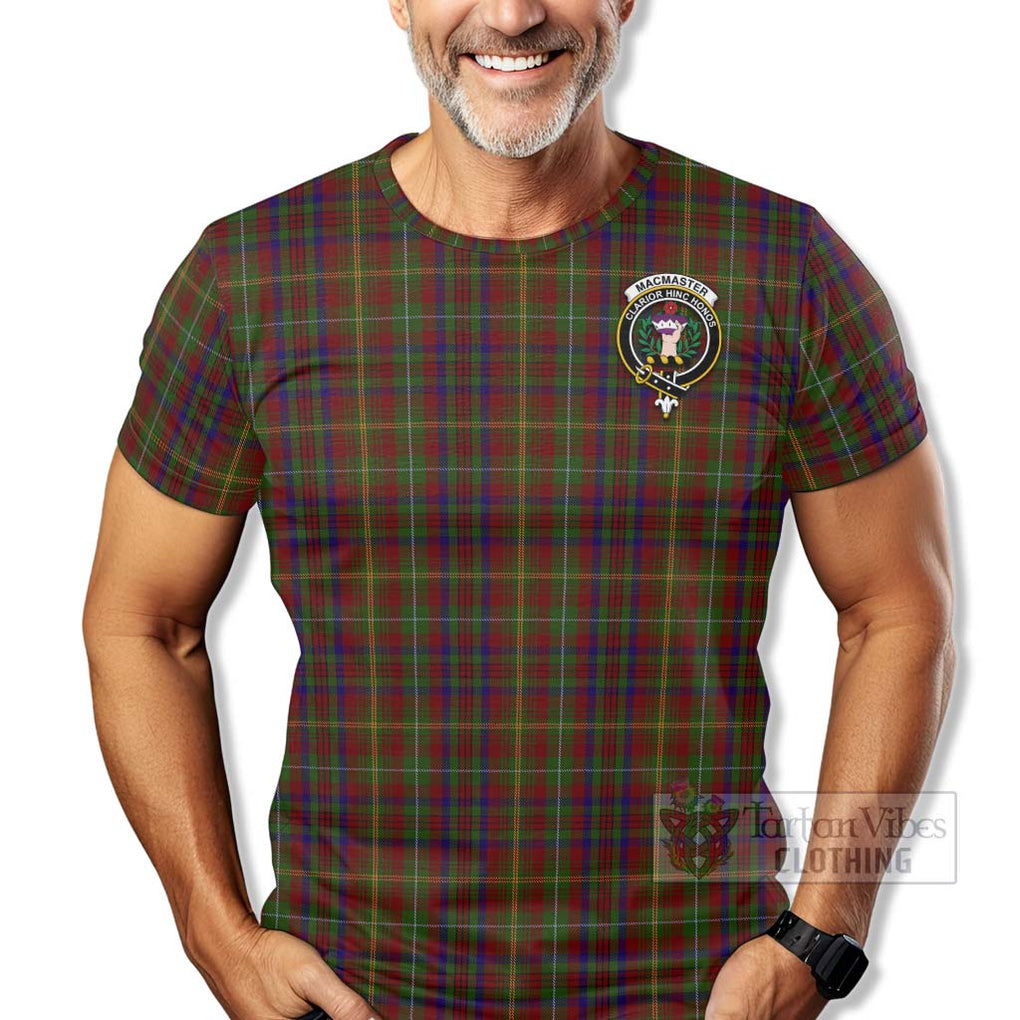 MacMaster (McMaster) Tartan T-Shirt with Family Crest Celtic Skull Style - Tartan Vibes Clothing