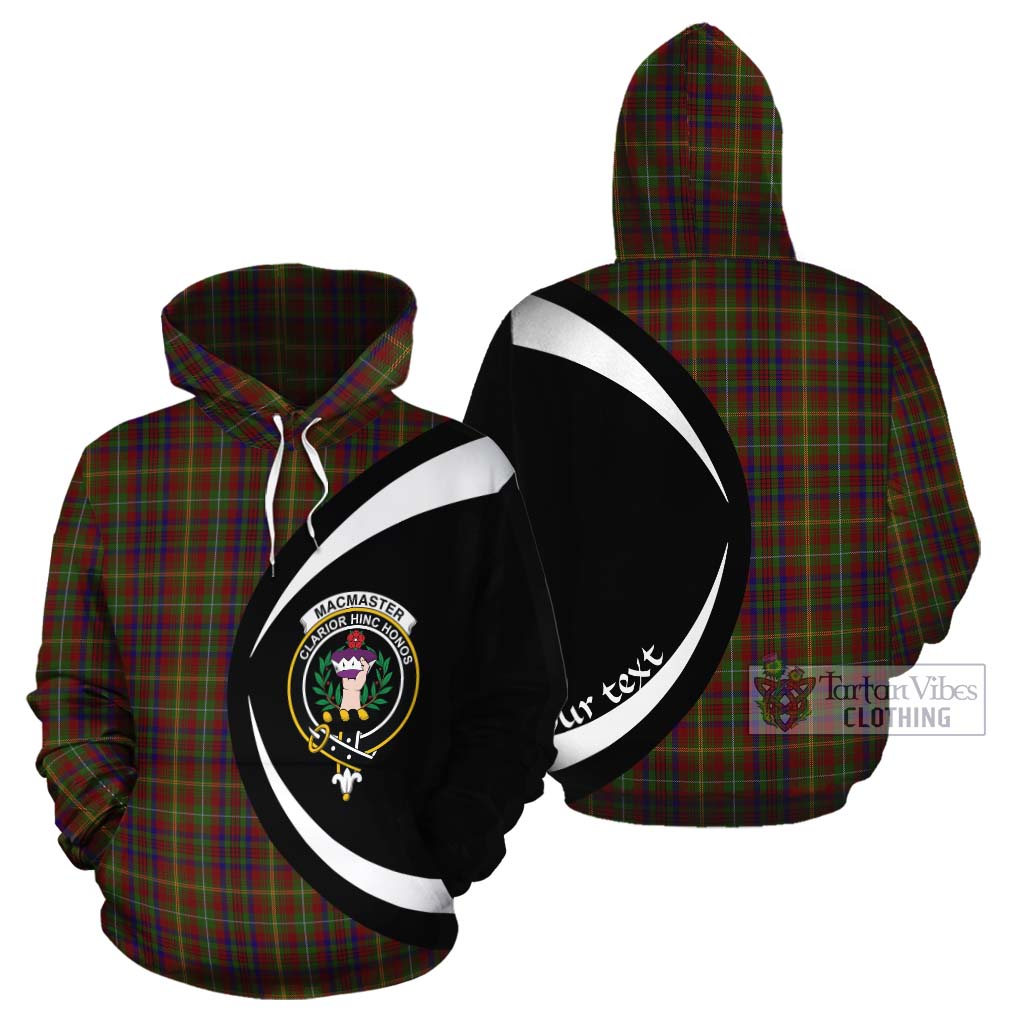 MacMaster (McMaster) Tartan Cotton Hoodie with Family Crest Circle Style Zip Hoodie - Tartan Vibes Clothing