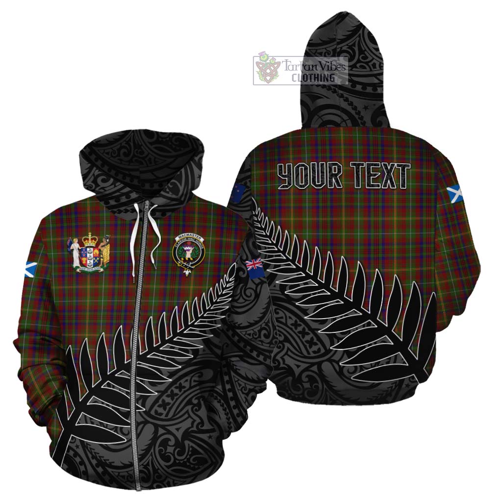 MacMaster (McMaster) Crest Tartan Cotton Hoodie with New Zealand Silver Fern Half Style - Tartan Vibes Clothing
