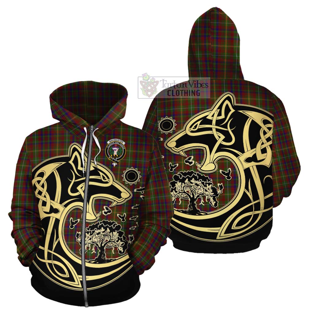 MacMaster (McMaster) Tartan Cotton Hoodie with Family Crest Celtic Wolf Style - Tartan Vibes Clothing