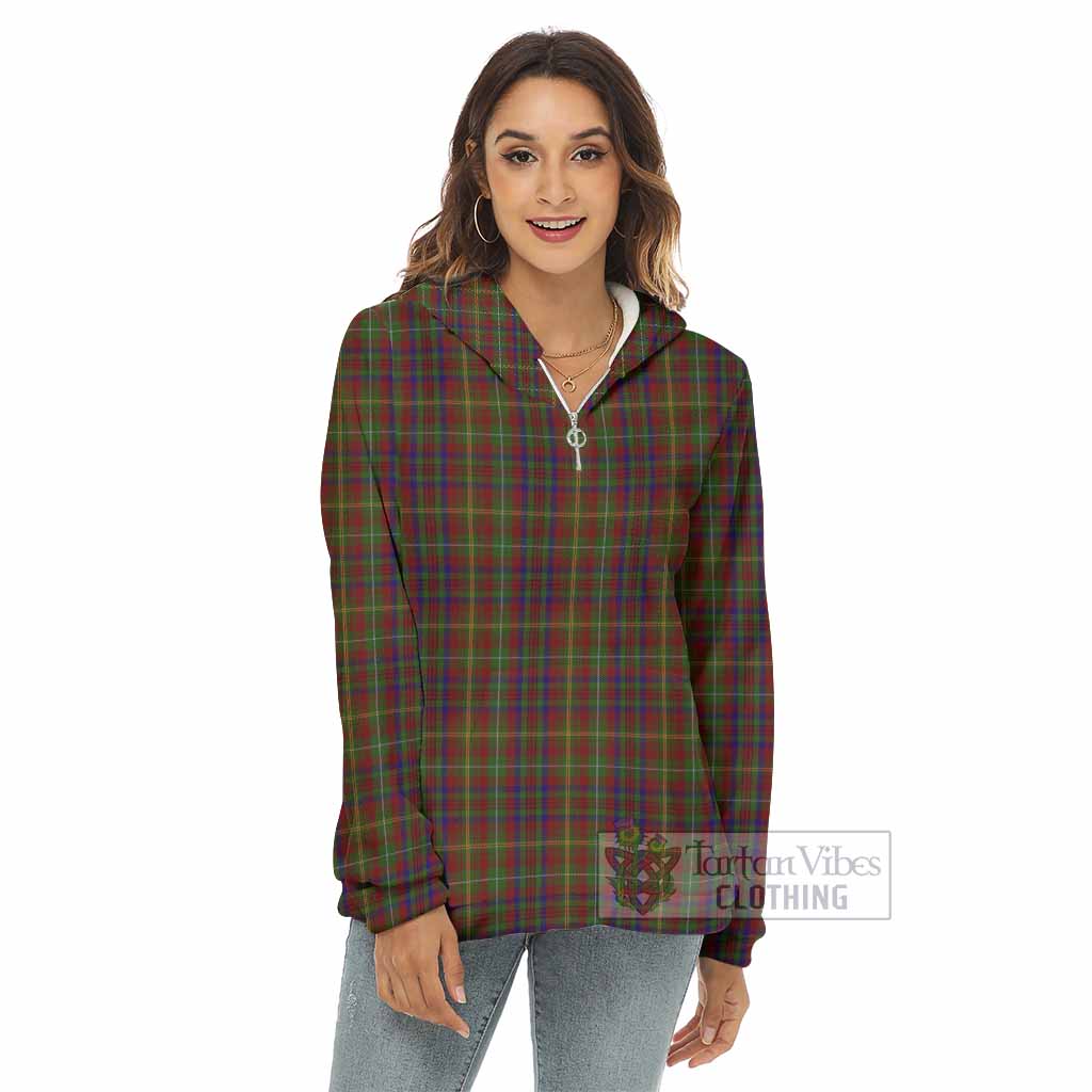 MacMaster (McMaster) Tartan Women's Borg Fleece Hoodie with Half Zip - Tartan Vibes Clothing