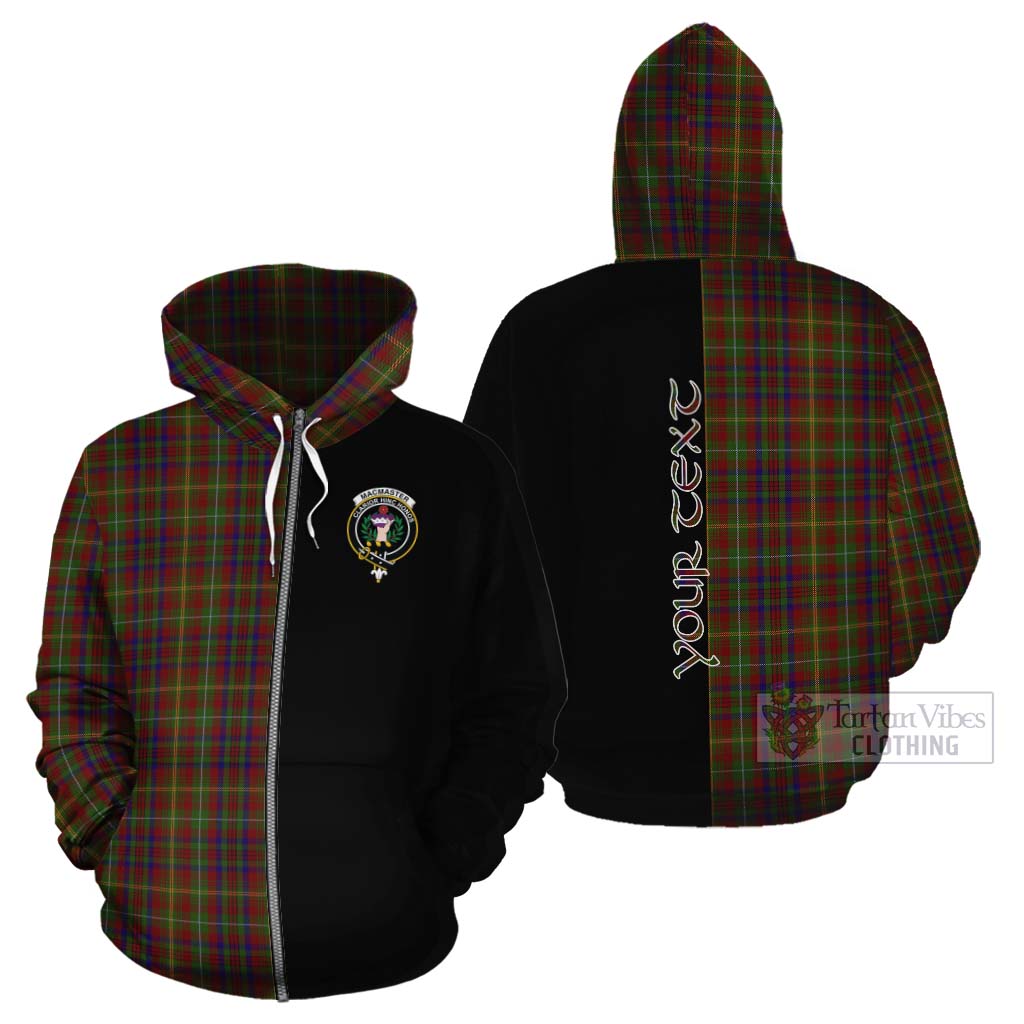 MacMaster (McMaster) Tartan Cotton Hoodie with Family Crest and Half Of Me Style - Tartan Vibes Clothing