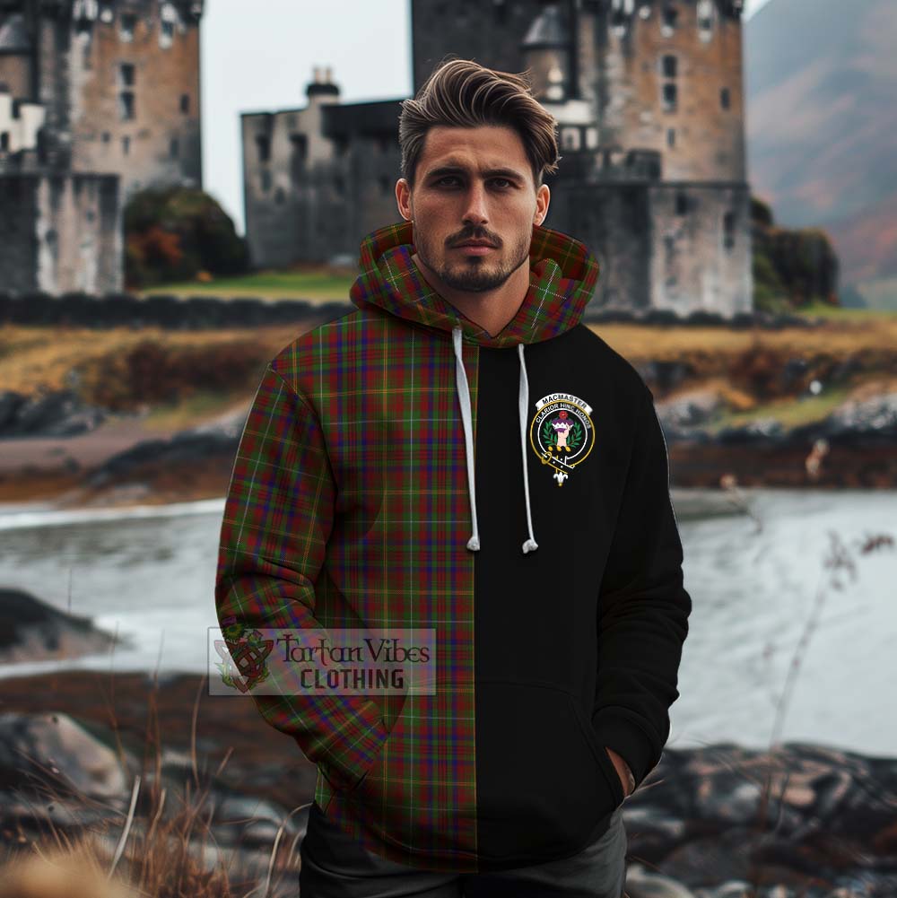 MacMaster (McMaster) Tartan Cotton Hoodie with Family Crest and Half Of Me Style - Tartan Vibes Clothing