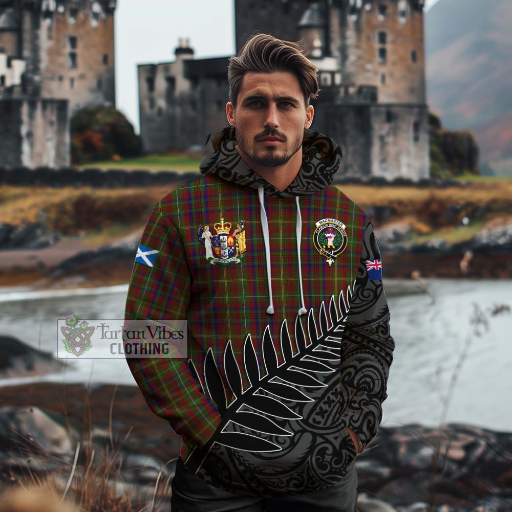 MacMaster (McMaster) Crest Tartan Cotton Hoodie with New Zealand Silver Fern Half Style - Tartan Vibes Clothing