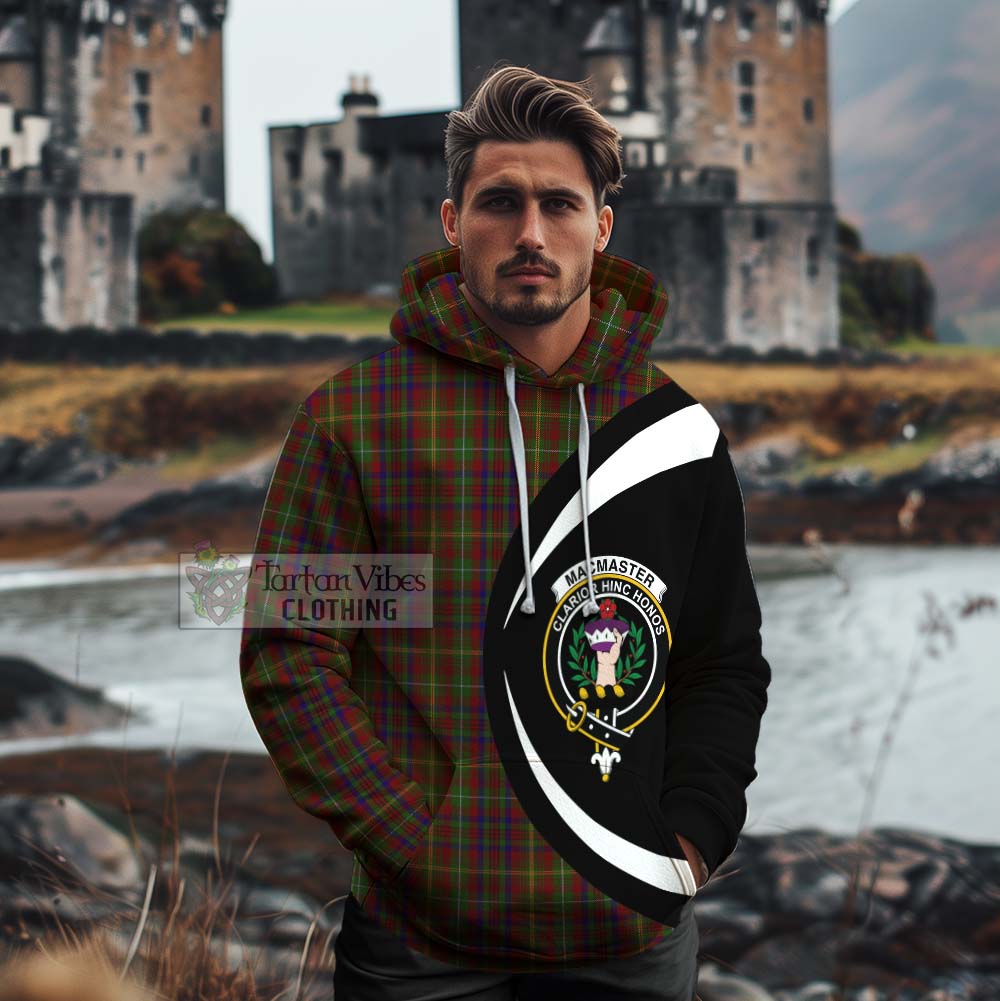 MacMaster (McMaster) Tartan Cotton Hoodie with Family Crest Circle Style - Tartan Vibes Clothing