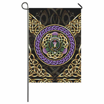 MacMaster (McMaster) Clan Crest Garden Flag Celtic Scottish Thistle