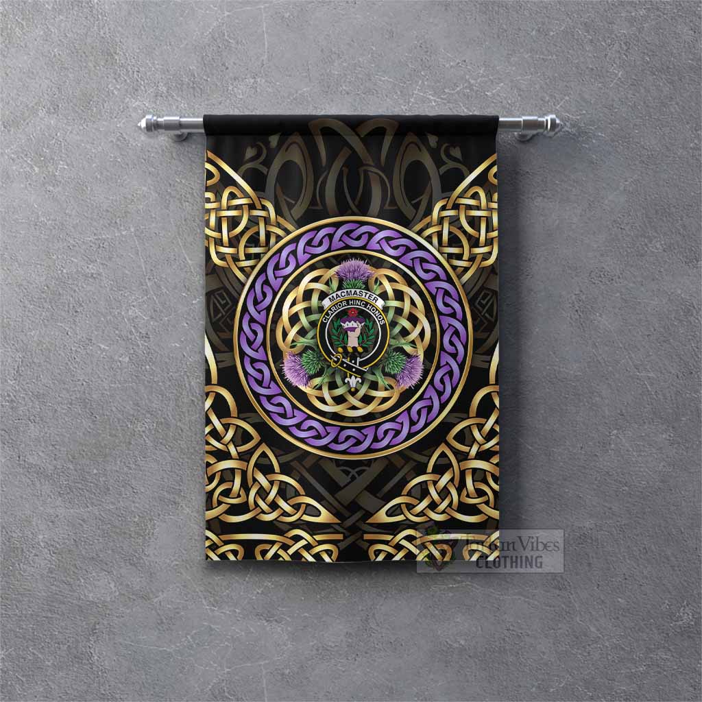 MacMaster (McMaster) Clan Crest Gonfalon Celtic Scottish Thistle