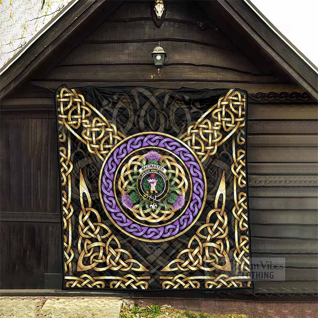 MacMaster (McMaster) Clan Crest Premium Quilt Celtic Scottish Thistle