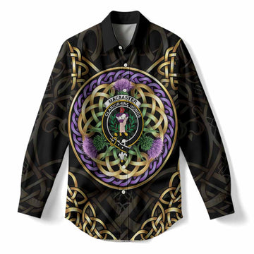 MacMaster (McMaster) Clan Crest Women Casual Shirt Celtic Scottish Thistle
