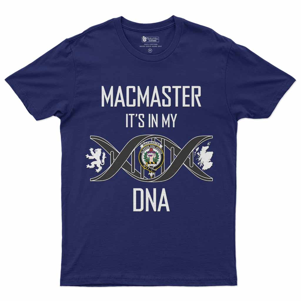 MacMaster (McMaster) Clan DNA Men's T-Shirt Navy - Tartan Vibes Clothing