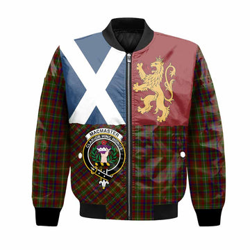 MacMaster (McMaster) Crest Tartan Bomber Jacket with Lion Rampant Saltire Style