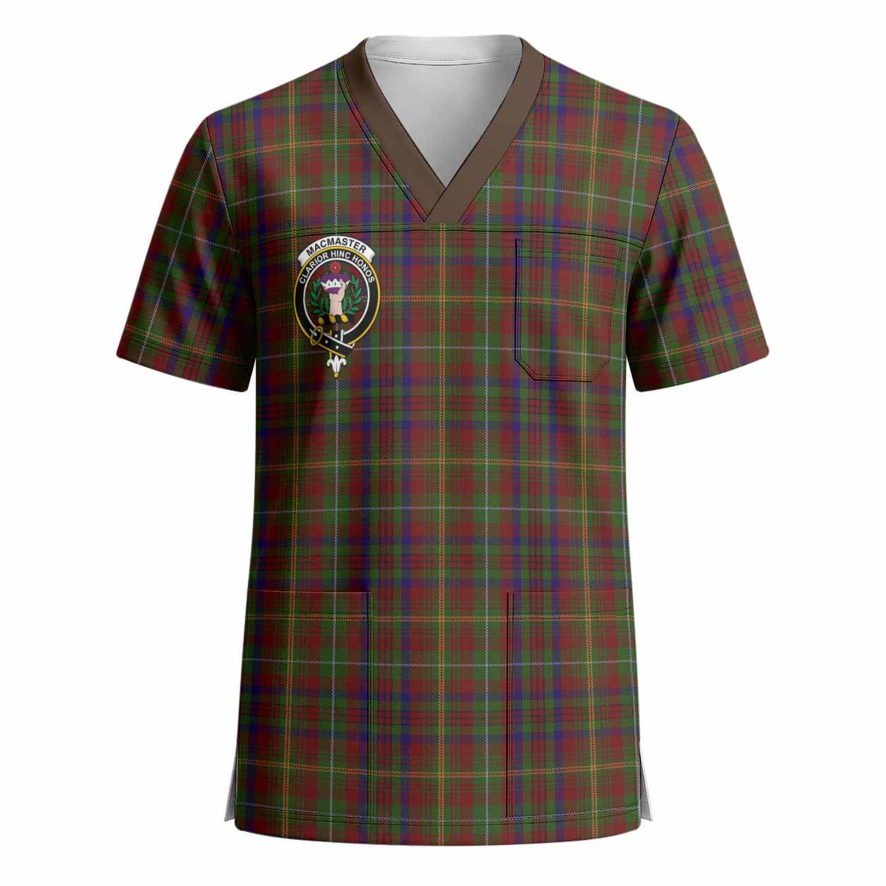 MacMaster (McMaster) Crest Tartan Scrub Top - Tartan Vibes Clothing