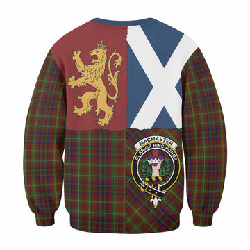 MacMaster (McMaster) Crest Tartan Sweatshirt with Lion Rampant Saltire Style