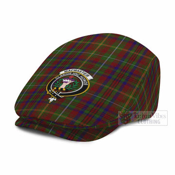 MacMaster (McMaster) Family Crest Tartan Jeff Cap, Tartan Flat Cap