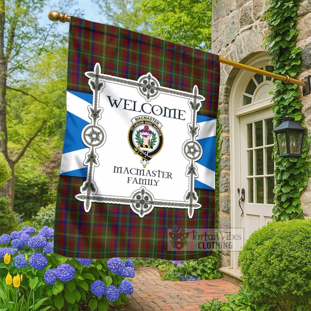 MacMaster (McMaster) Family Crest Tartan Welcome Garden Flag Saltire Harmony Style - Tartan Vibes Clothing