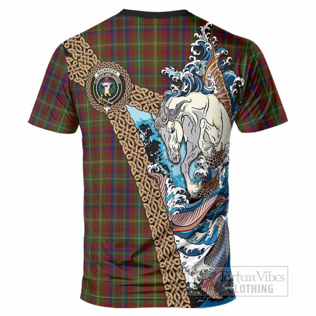 MacMaster (McMaster) Scotland Tartan Crest Mythical T-Shirt Celtic Kelpie - Tartan Vibes Clothing