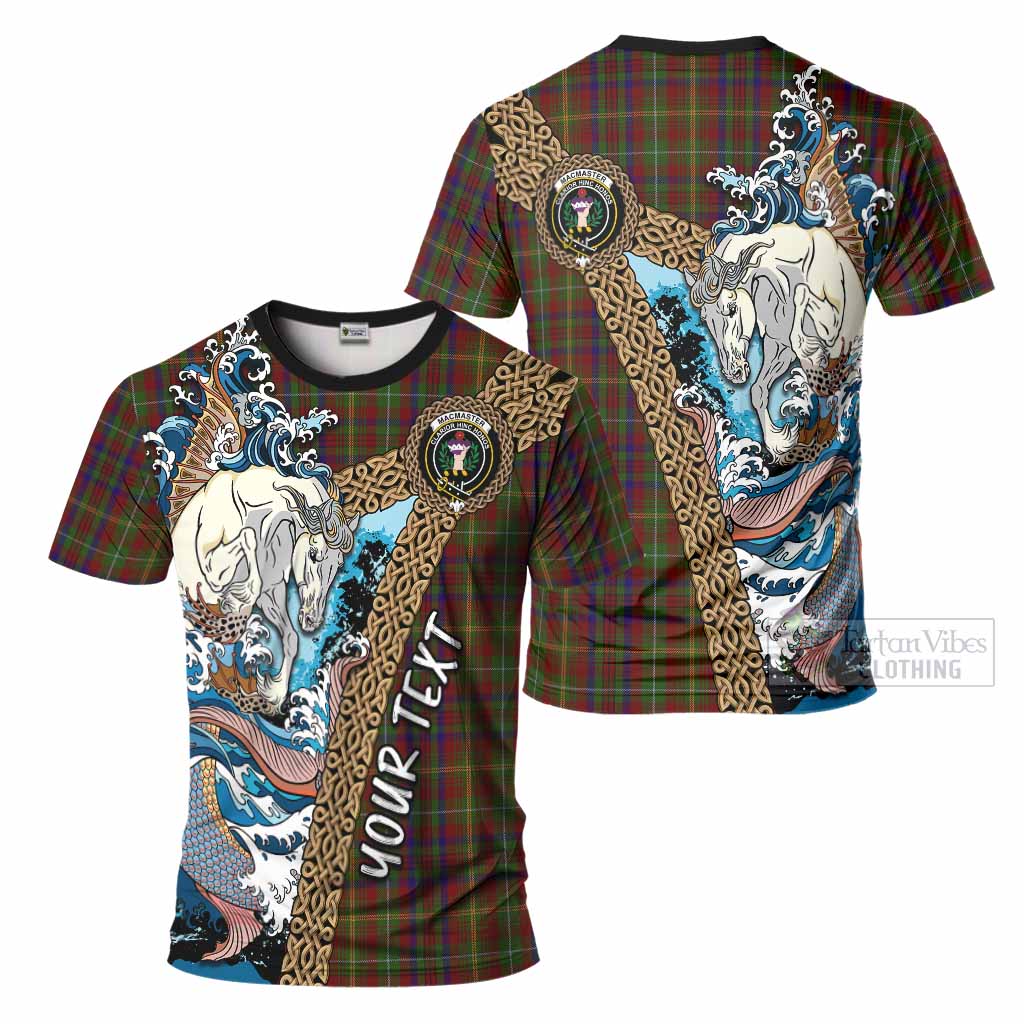 MacMaster (McMaster) Scotland Tartan Crest Mythical T-Shirt Celtic Kelpie - Tartan Vibes Clothing