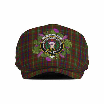 MacMaster (McMaster) Scotland Tartan Crest Thistle Heritage Flat Cap, Jeff Cap Flat Cap - Tartan Vibes Clothing