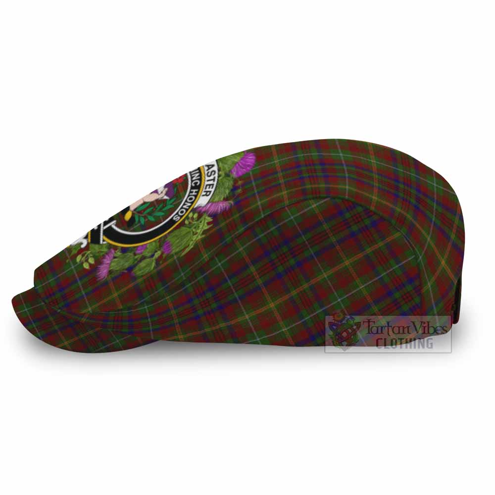 MacMaster (McMaster) Scotland Tartan Crest Thistle Heritage Flat Cap, Jeff Cap - Tartan Vibes Clothing