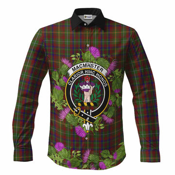 MacMaster (McMaster) Scotland Tartan Crest Thistle Heritage Long Sleeve Button Shirts