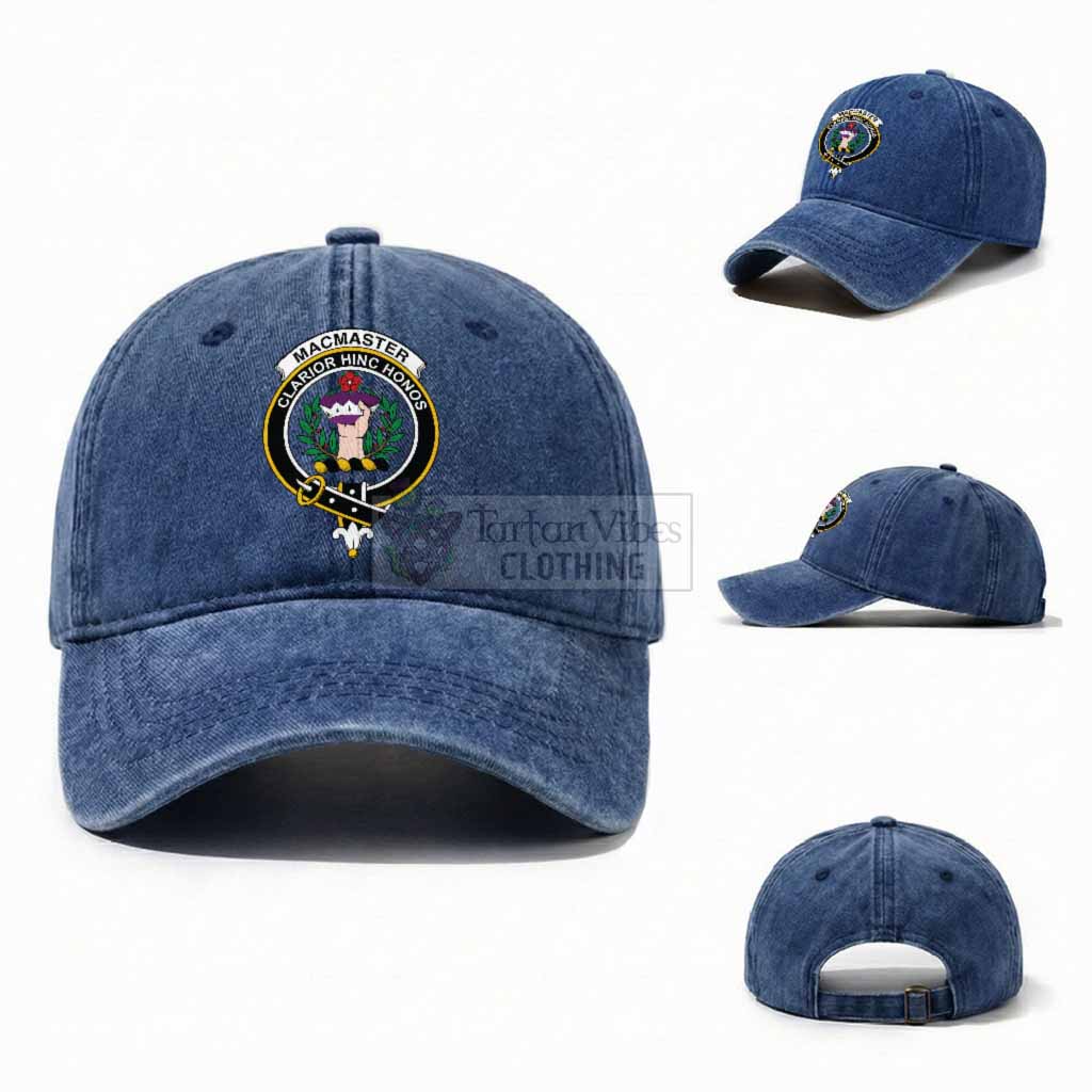 MacMaster (McMaster) Scottish Clan Crest Washed Baseball Cap