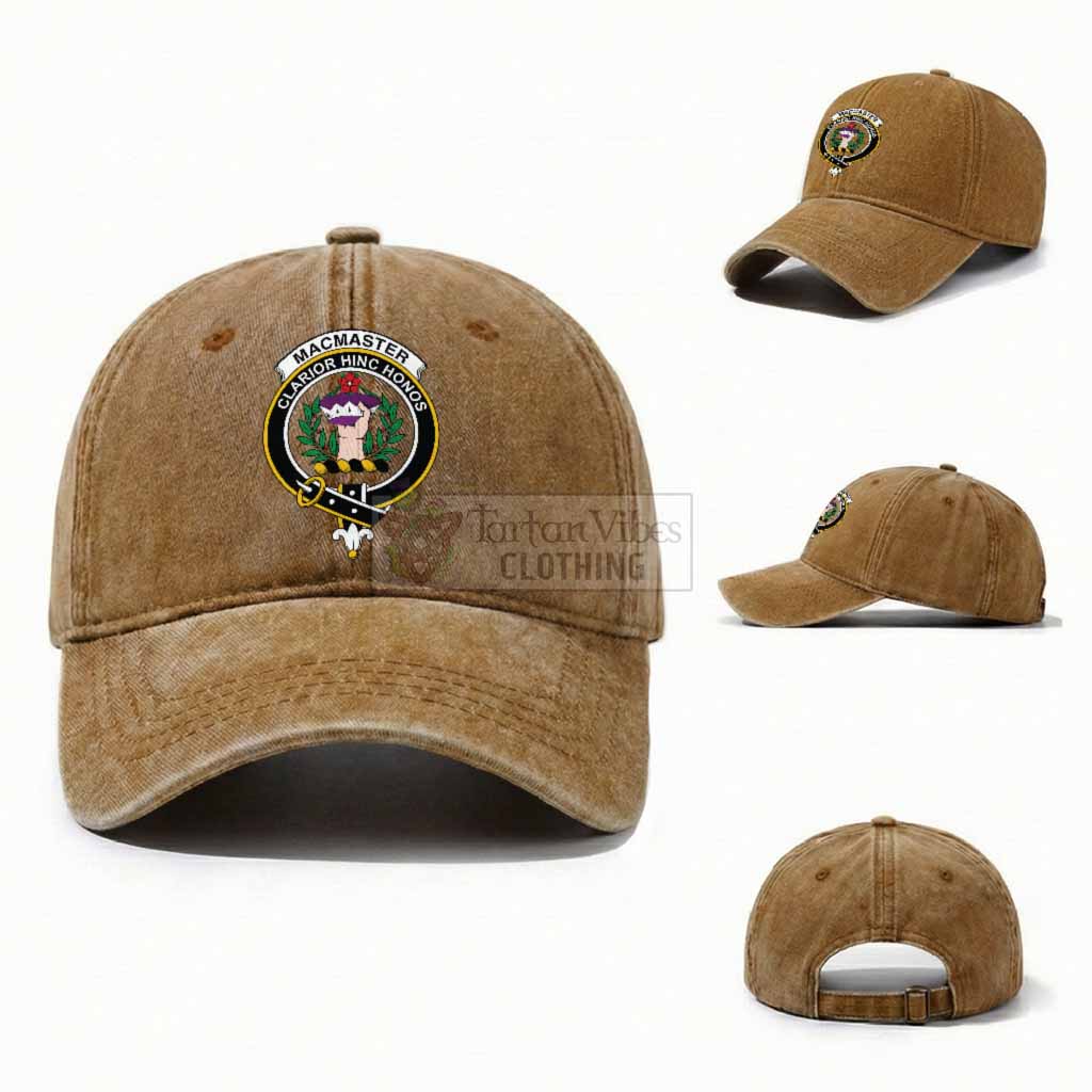 MacMaster (McMaster) Scottish Clan Crest Washed Baseball Cap