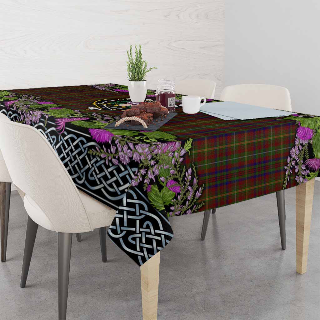 MacMaster (McMaster) Scottish Fraoch Thistle Tartan Tablecloth Celtic Cross - Tartan Vibes Clothing