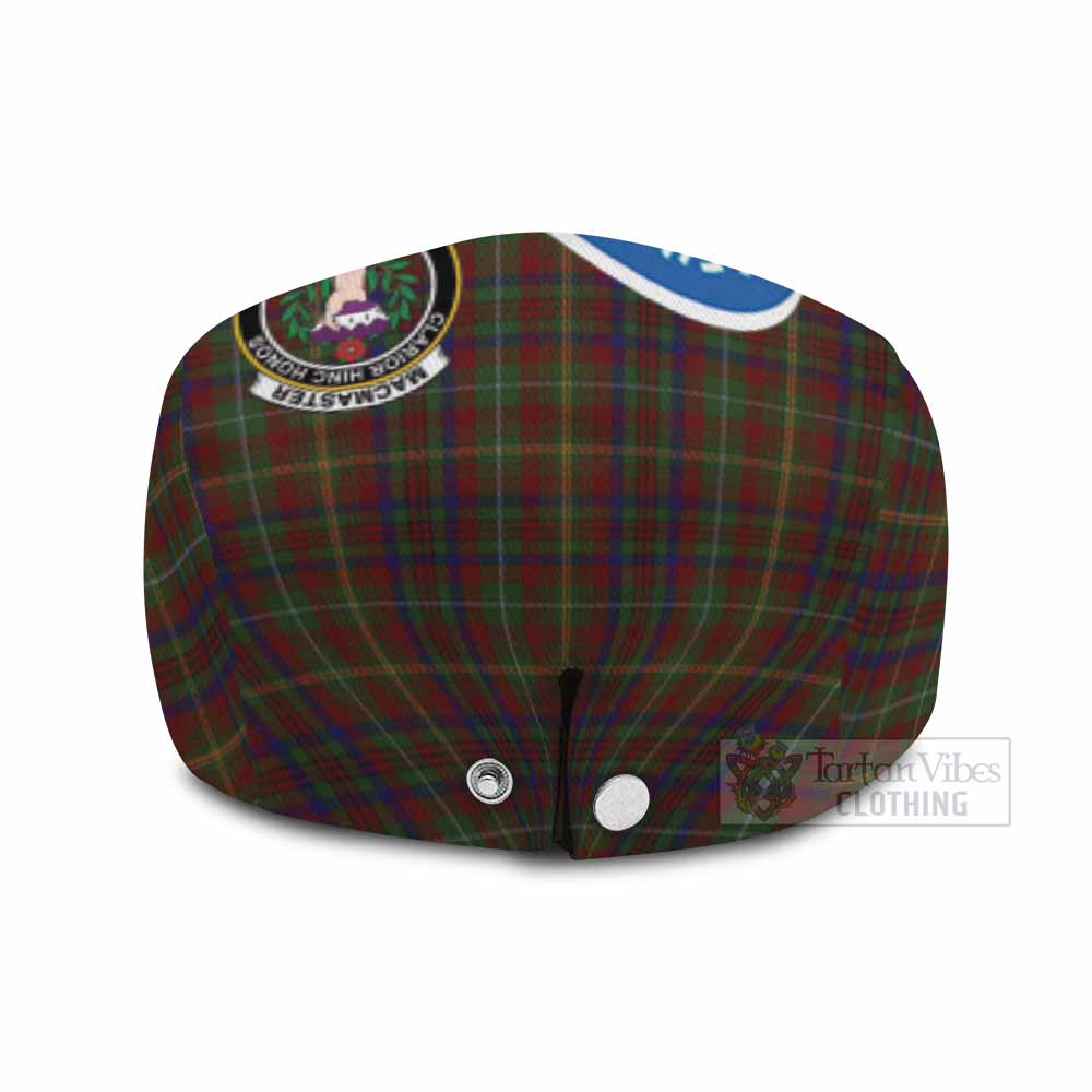MacMaster (McMaster) Scottish Heilan Coo Tartan Crest Flat Cap, Jeff Cap - Tartan Vibes Clothing