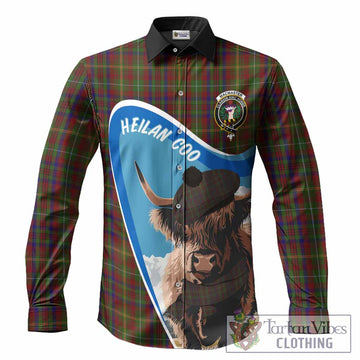 MacMaster (McMaster) Scottish Heilan Coo Tartan Crest Long Sleeve Button Shirts