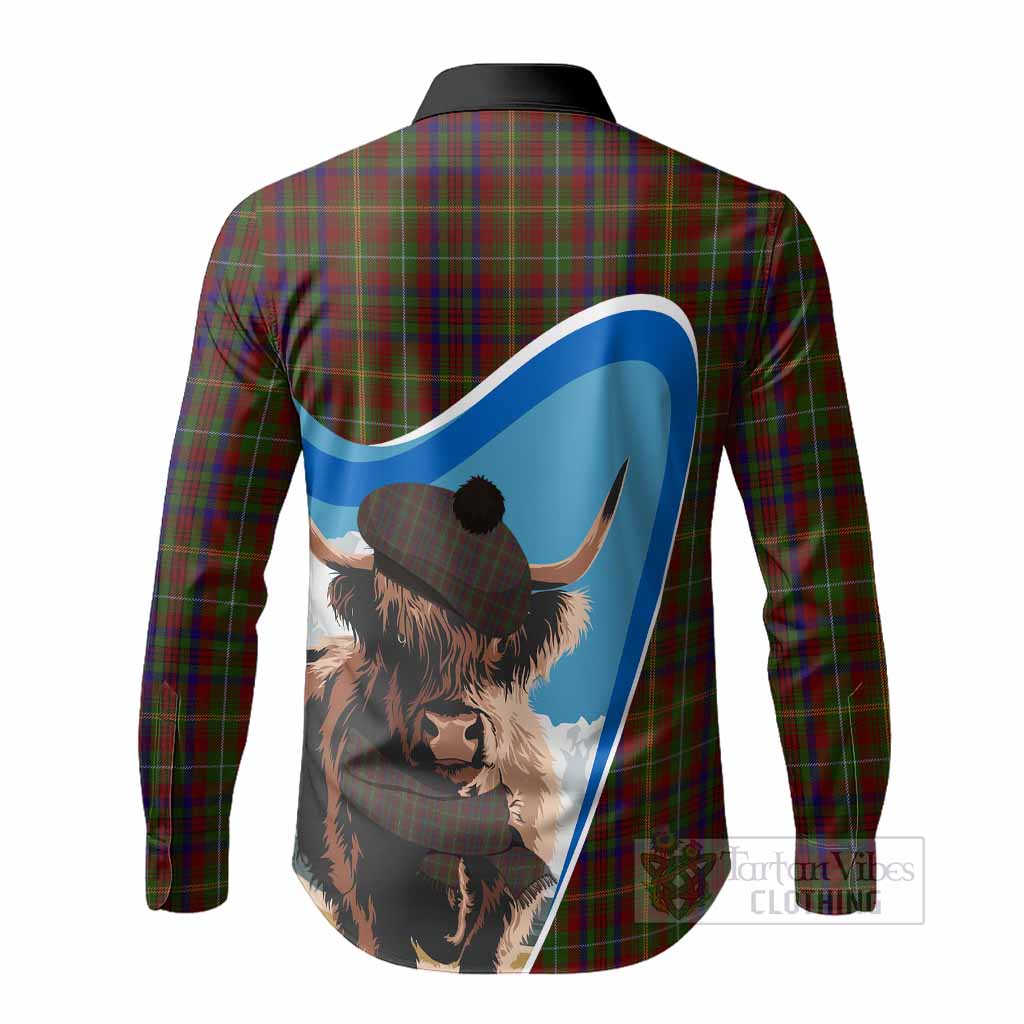 MacMaster (McMaster) Scottish Heilan Coo Tartan Crest Long Sleeve Button Shirts - Tartan Vibes Clothing