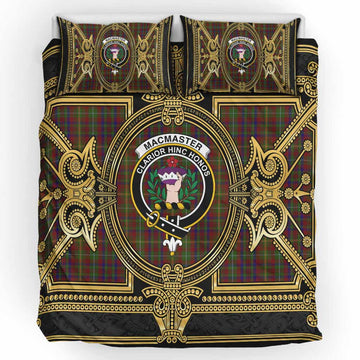 MacMaster (McMaster) Scottish Tartan Crest Bedding Set Royal Stylized