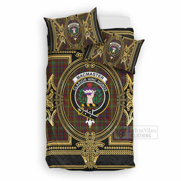 MacMaster (McMaster) Scottish Tartan Crest Bedding Set Royal Stylized