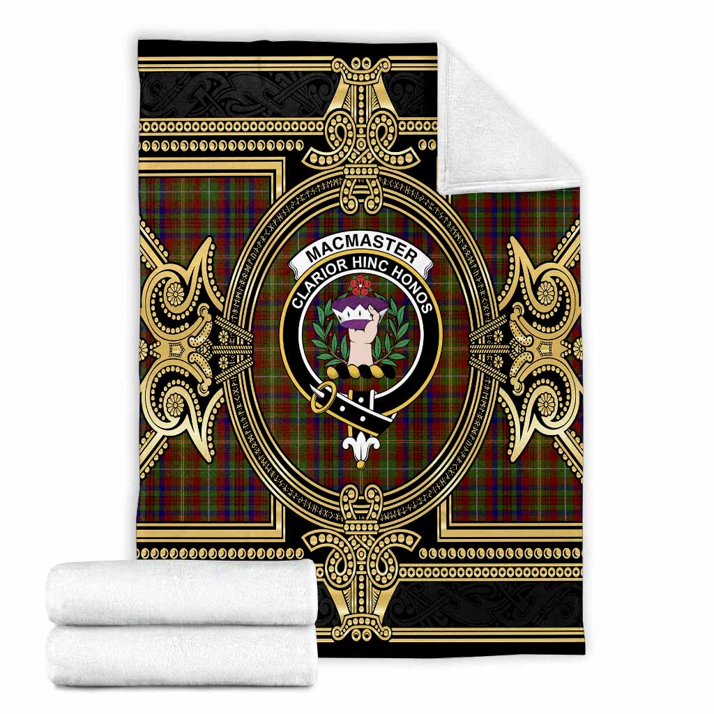 MacMaster (McMaster) Scottish Tartan Crest Blanket Royal Stylized X-Large 59 x 79 inches 150 x 200 cm - Tartan Vibes Clothing