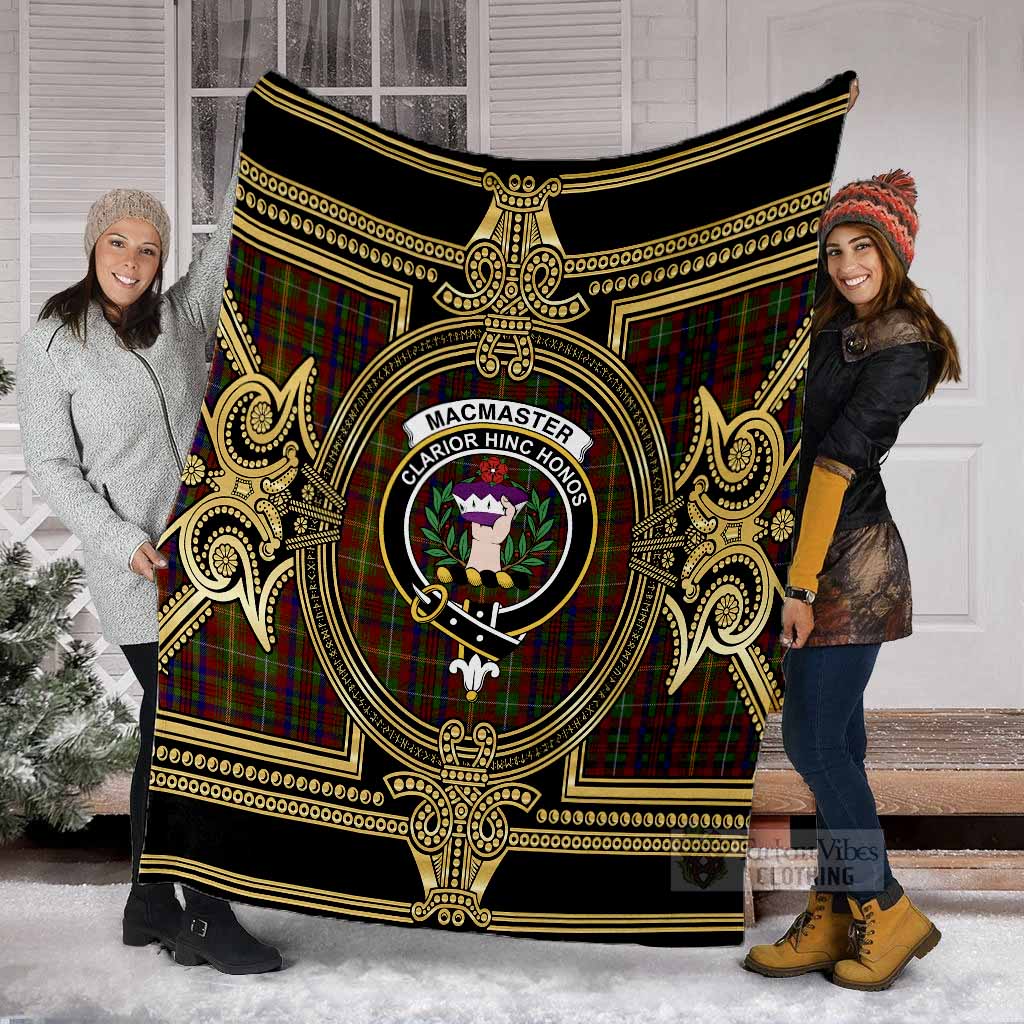 MacMaster (McMaster) Scottish Tartan Crest Blanket Royal Stylized - Tartan Vibes Clothing