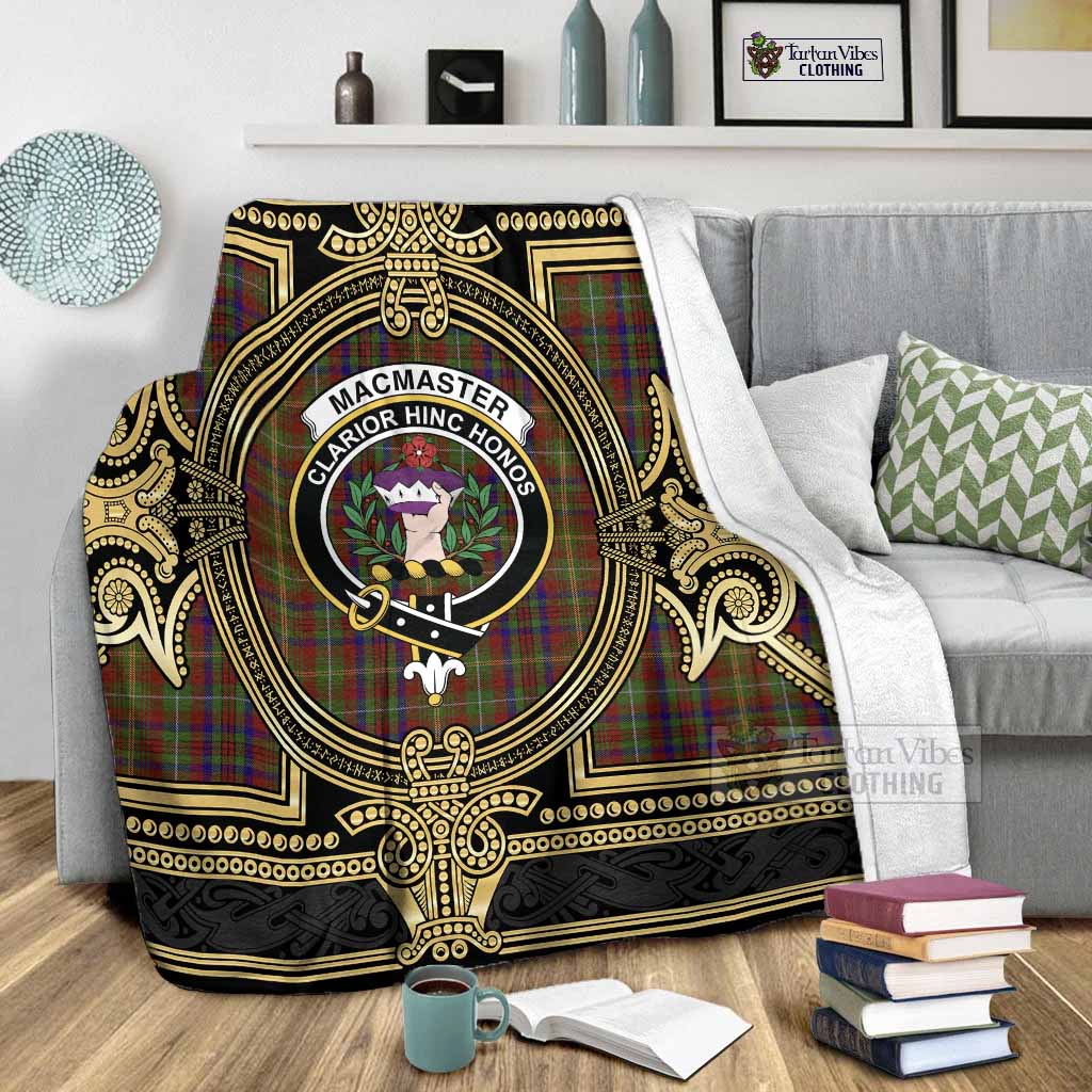 MacMaster (McMaster) Scottish Tartan Crest Blanket Royal Stylized - Tartan Vibes Clothing