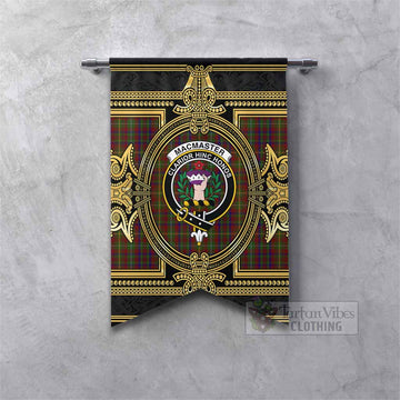 MacMaster (McMaster) Scottish Tartan Crest Gonfalon Royal Stylized Fishtail - Tartan Vibes Clothing