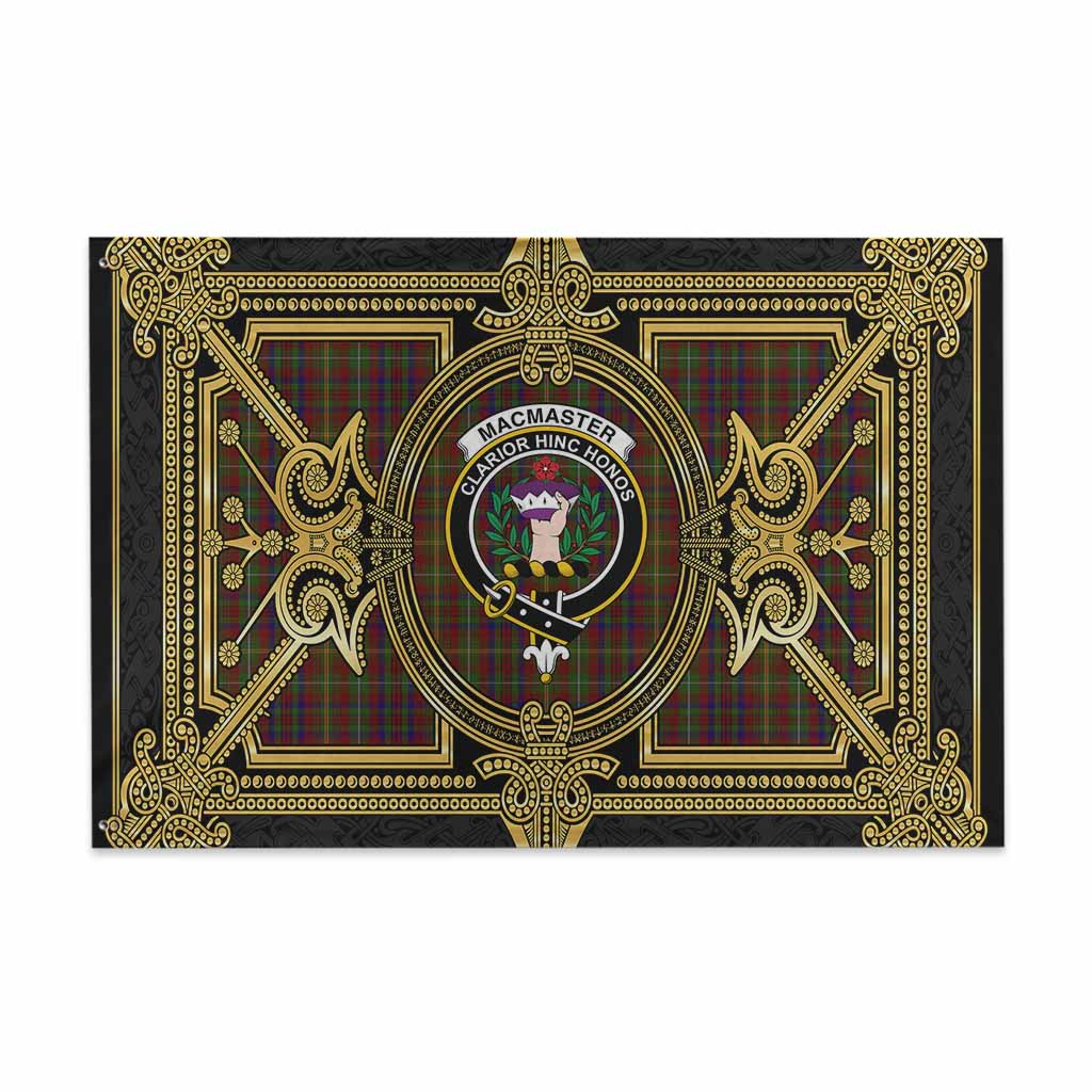 MacMaster (McMaster) Scottish Tartan Crest House Flag Royal Stylized 48*72 inch (120*180 cm) - Tartan Vibes Clothing