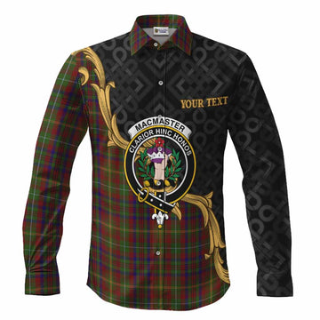 MacMaster (McMaster) Scottish Tartan Crest Long Sleeve Button Shirts Royal Baroque Style Men's Shirt S - Tartan Vibes Clothing